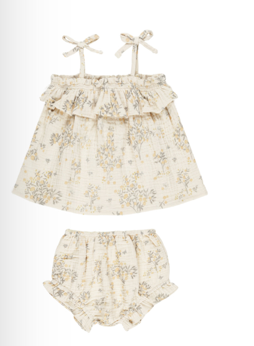 RUFFLE TUBE TOP SET || CITRUS GROVE