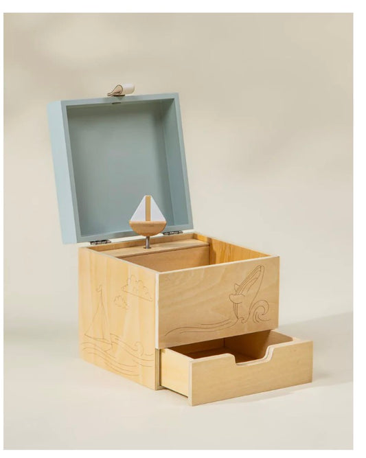 Wooden Musical Souvenir Box - Ocean