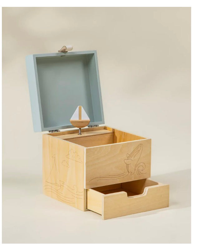 Wooden Musical Souvenir Box - Ocean