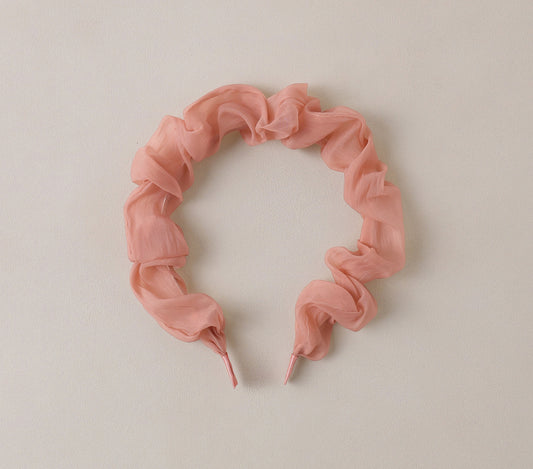 GATHERED HEADBAND PINK