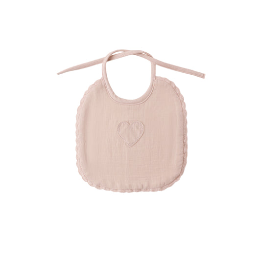WOVEN TIE BIB BLUSH
