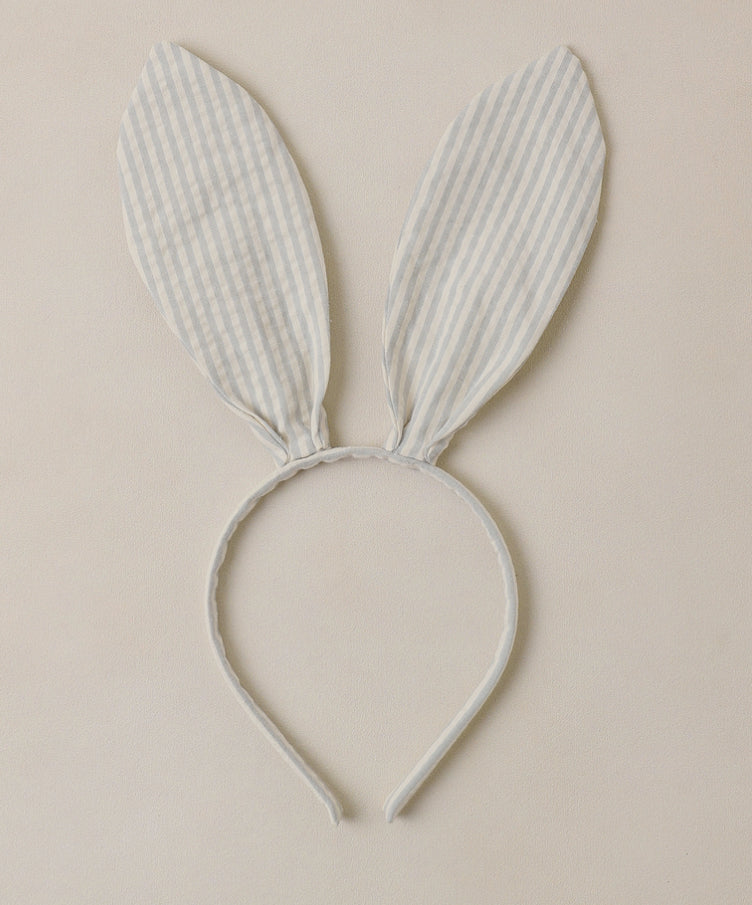 BUNNY HEADBAND SKY STRIPE SEERSUCKER