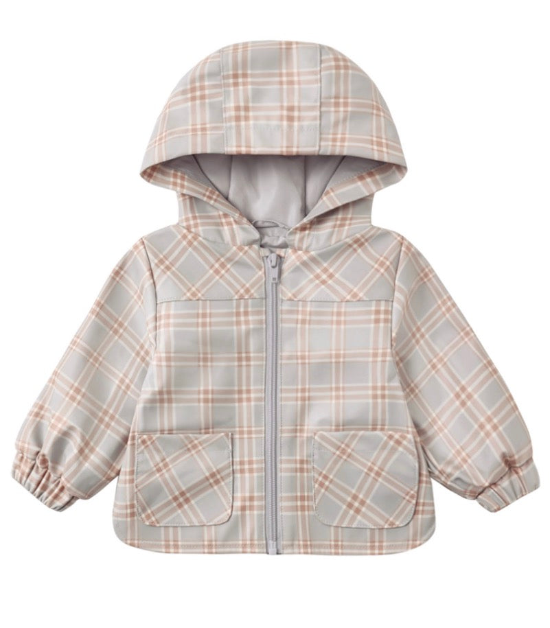 RAIN COAT BLUE PLAID