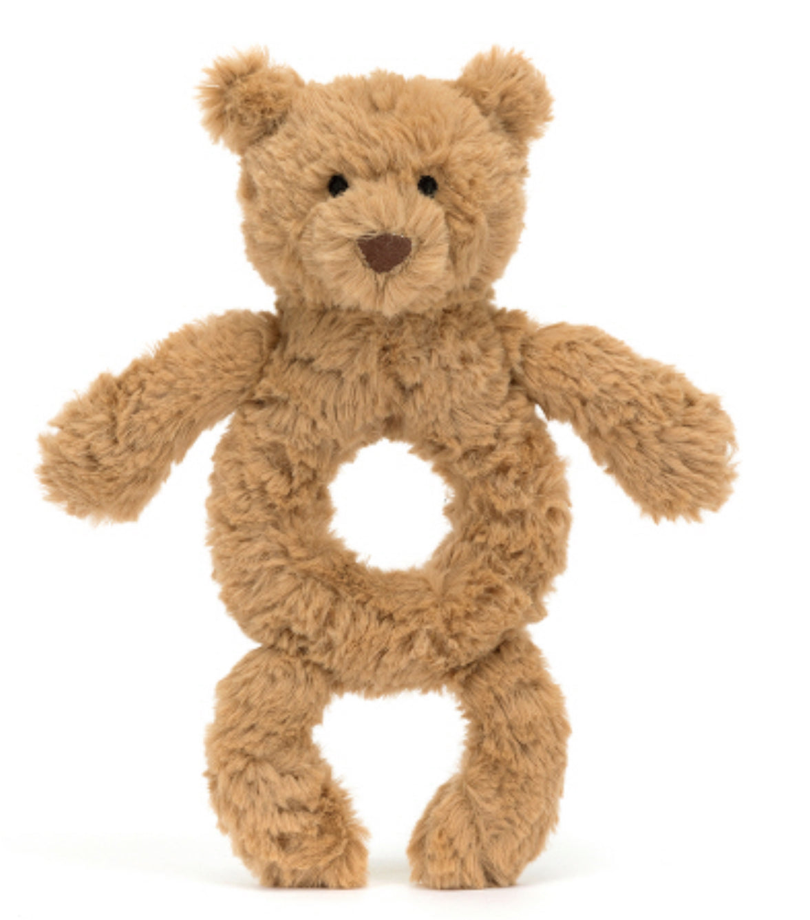Jellycat Baby Bartholomew Bear Ring Rattle (RECYCLED FIBERS)