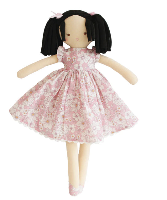 Addie Lilac Floral Dress up doll with removable clothes