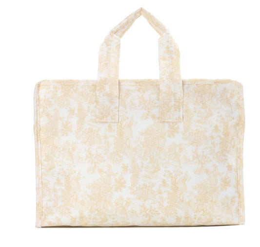 OVERNITE TOTE - BUNNY TOILE SAND