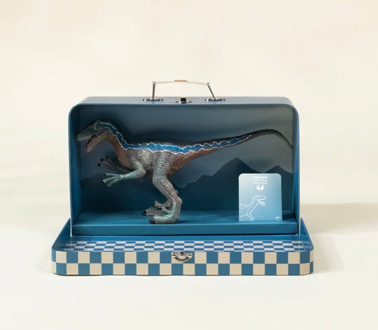 Velociraptor Dinosaur in a Collectible Box