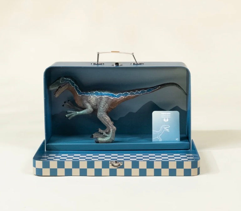 Velociraptor Dinosaur in a Collectible Box
