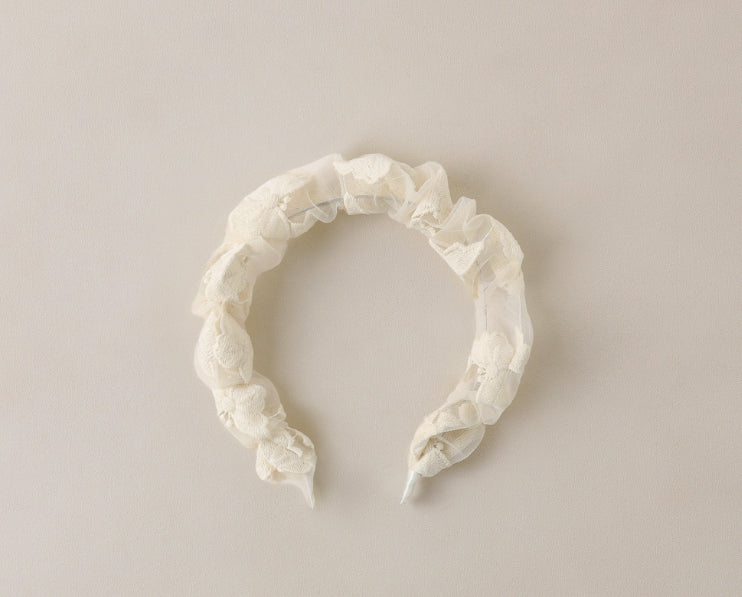 GATHERED HEADBAND NATURAL