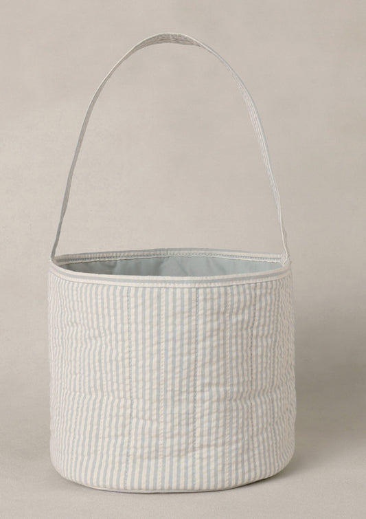 EASTER BASKET SKY STRIPE SEERSUCKER