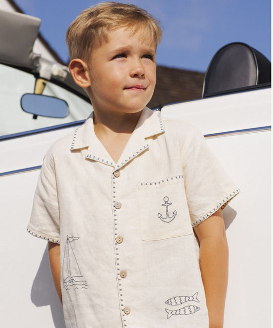 LAPEL COLLAR SHIRT SAILOR