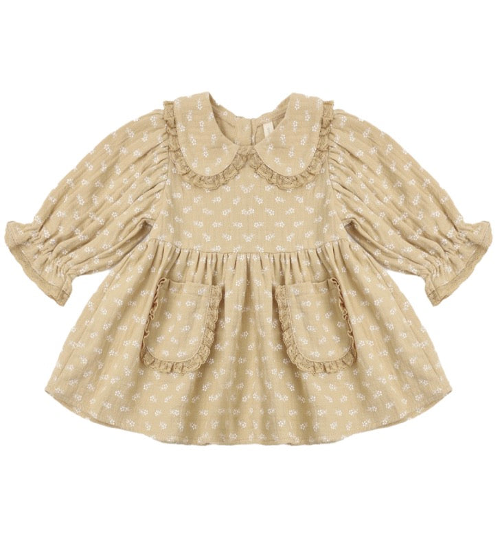 MARISOL DRESS BUTTERSCOTCH FLORAL