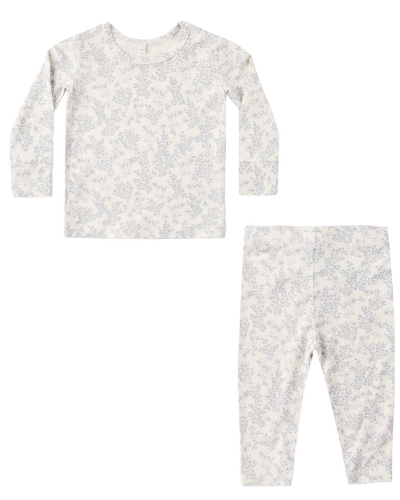 BAMBOO PAJAMA SET CLOUD FLORAL