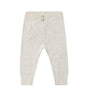 RIB KNIT PEPLUM TOP + LEGGING HEATHERED OATMEAL