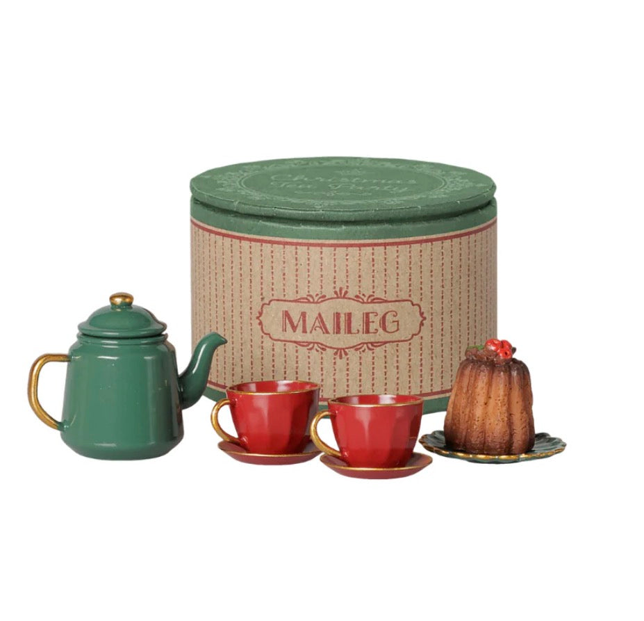 Maileg Christmas tea party, Mouse - Red/Green