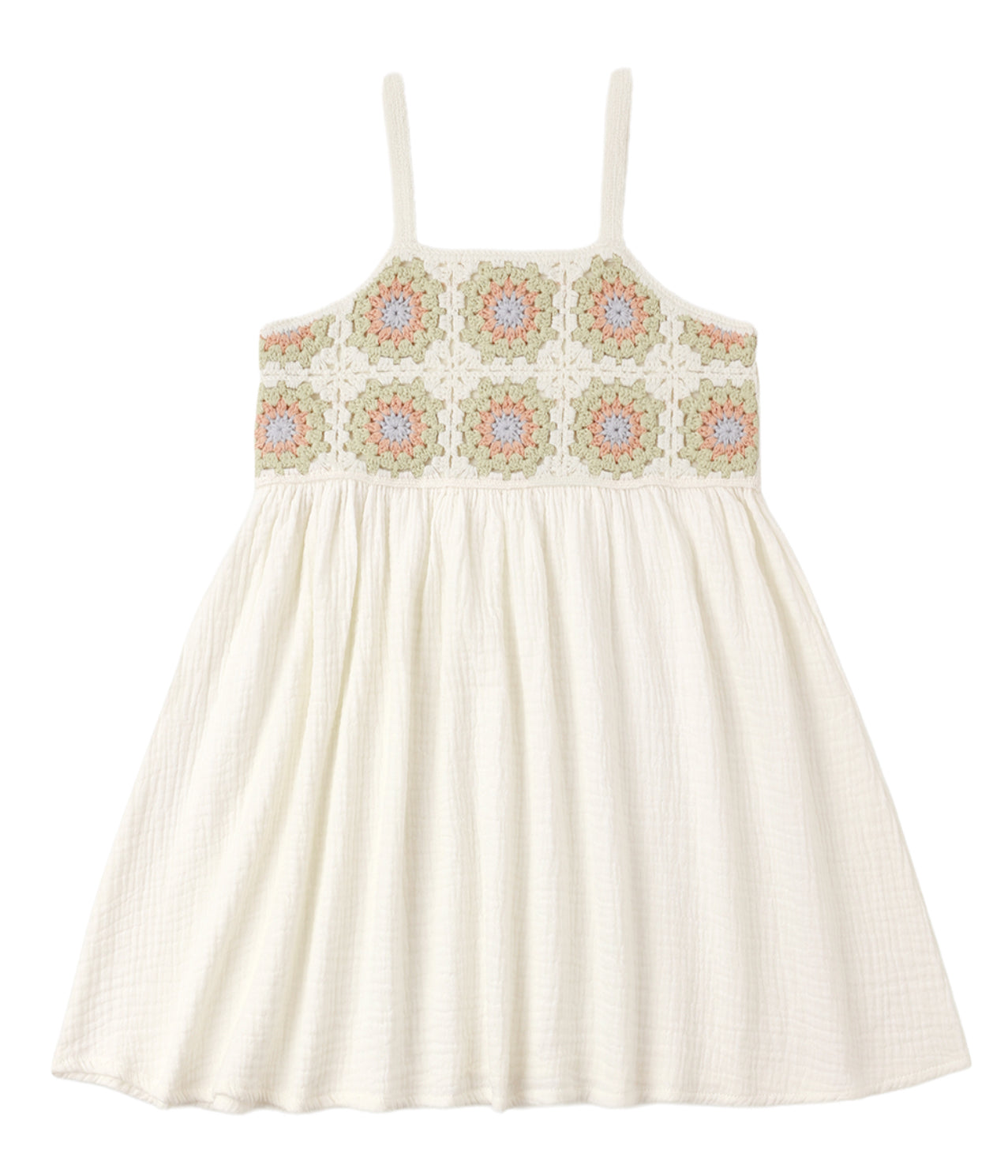 CROCHET SUNDRESS CITRON DAISY CHECK