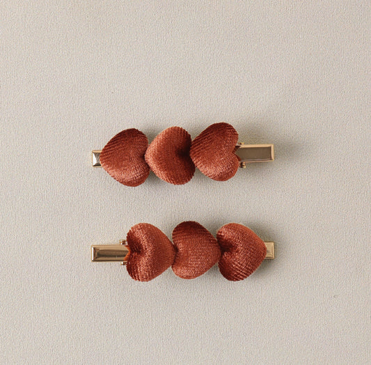 CLIPS Velvet Heart RED