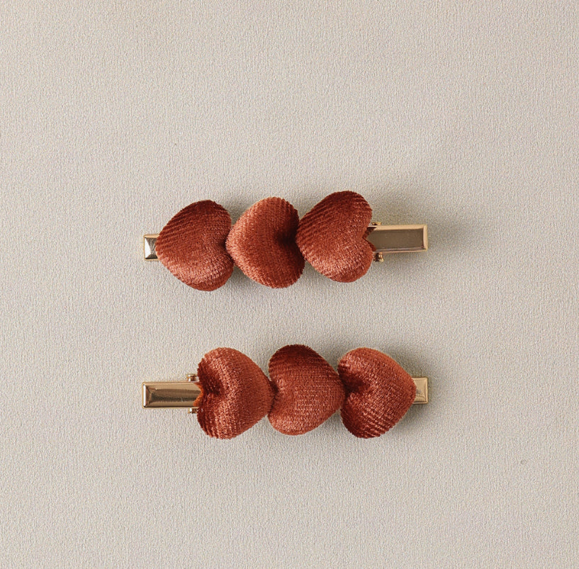 CLIPS Velvet Heart RED