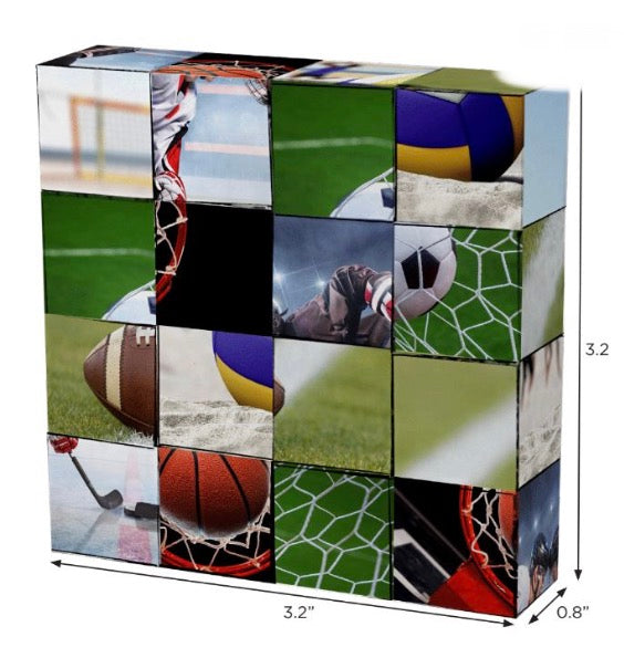 Click Blocks - Magnetic 16 pc Sports Puzzle