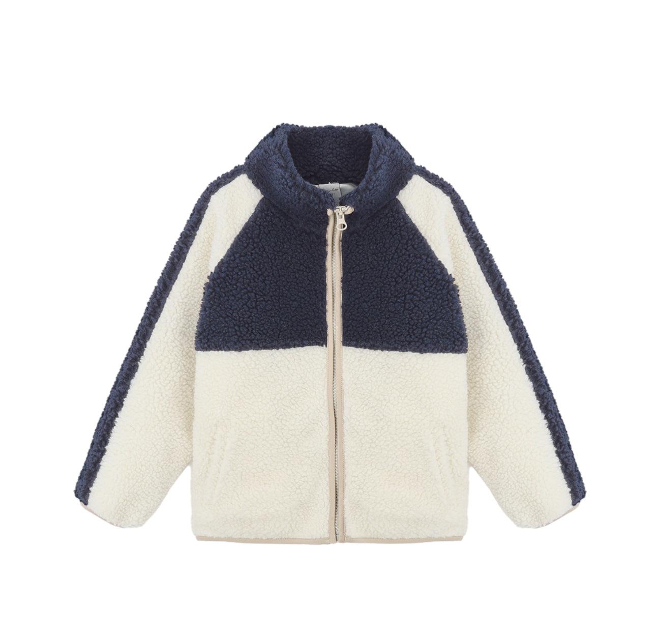 NAVY SHERPA TRAILS JACKET || COLOR BLOCK