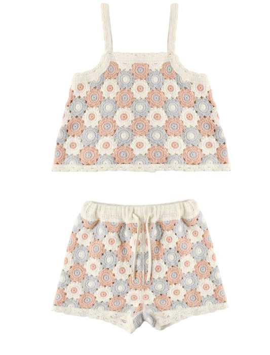 LILI KNIT SET BLUE, LIGHT PINK, IVORY