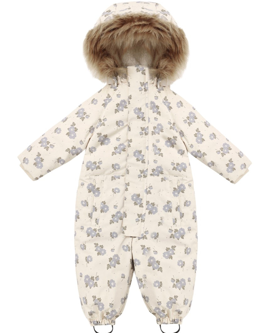 SKI SNOWSUIT BLUE FLORAL