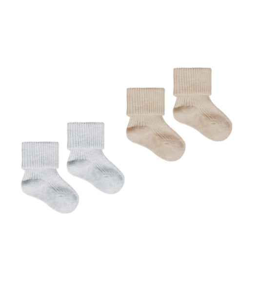 Melange Socks || Taupe, Blue