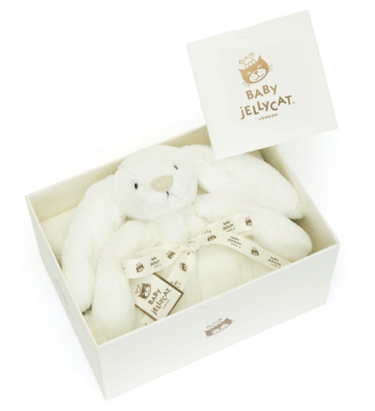 Jellycat Baby Bashful Luxe Bunny  Luna Blankie  - Packaged (NEW & RECYCLED FIBERS)