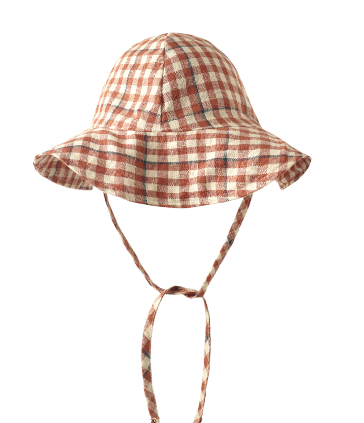 FLOPPY SUN HAT POPPY GINGHAM