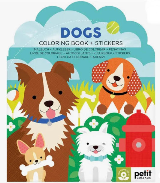 Coloring Book with Stickers Dogs