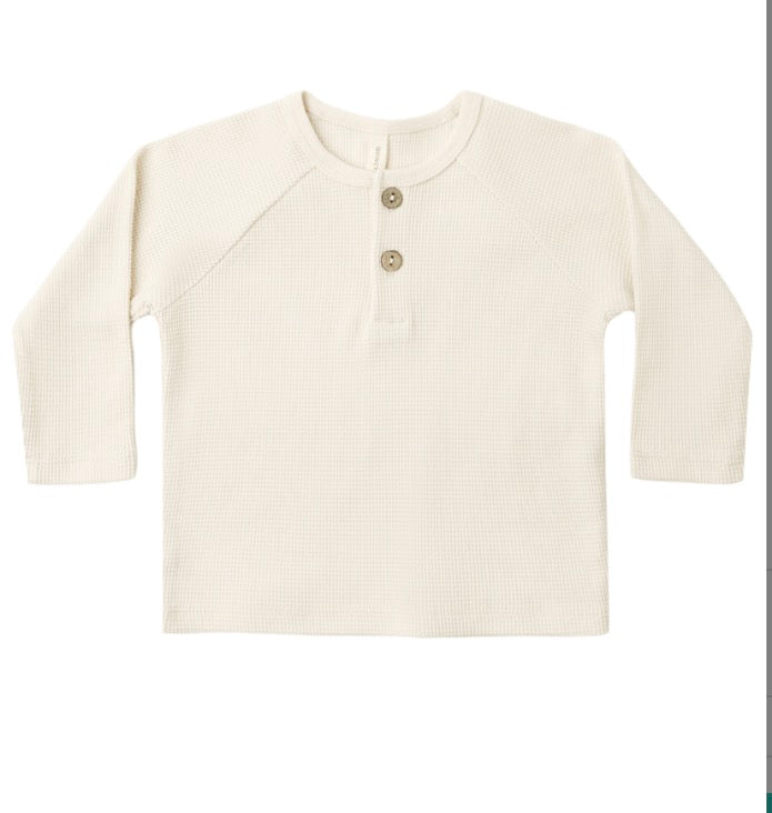 HENLEY KNIT TOP NATURAL