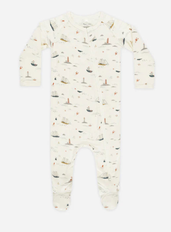 Footed Sleeper Nautical