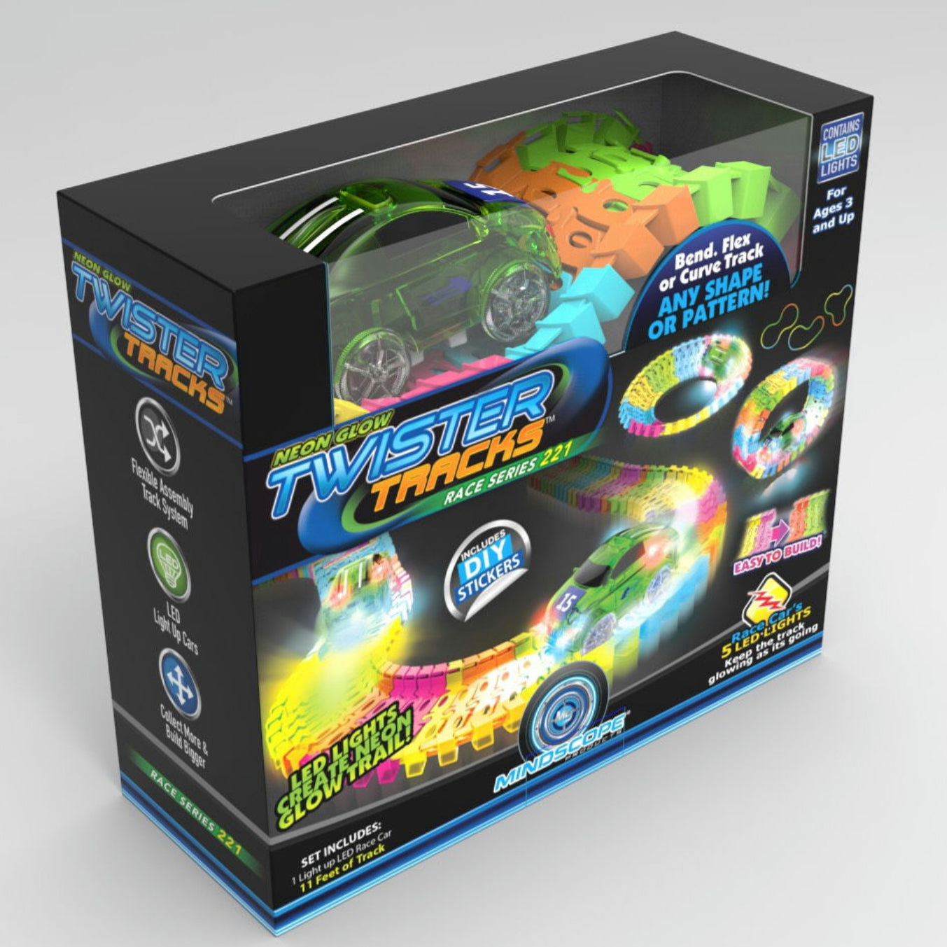 Neon Glow Twister Tracks Race