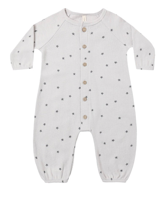 WAFFLE LONG SLEEVE JUMPSUIT STARS