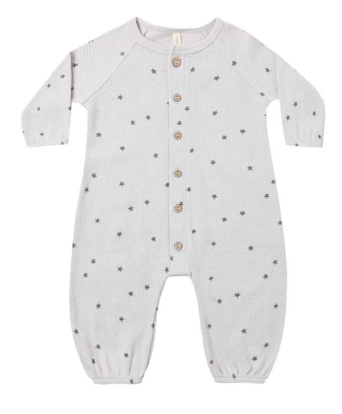 WAFFLE LONG SLEEVE JUMPSUIT STARS