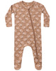 BAMBOO ZIP FOOTIE FALL FLORAL