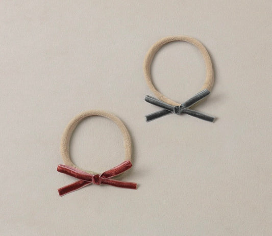 BABY BOW HEADBANDS GREEN, RUBY