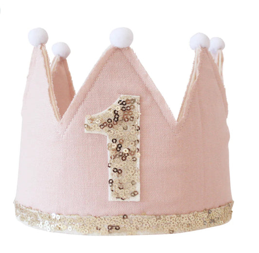 1st Birthday Crown Pink