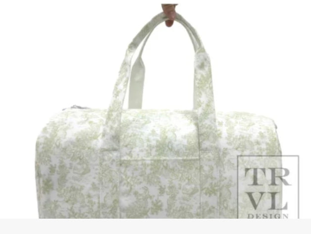 WEEKENDER - BUNNY TOILE GREEN Duffel Bag