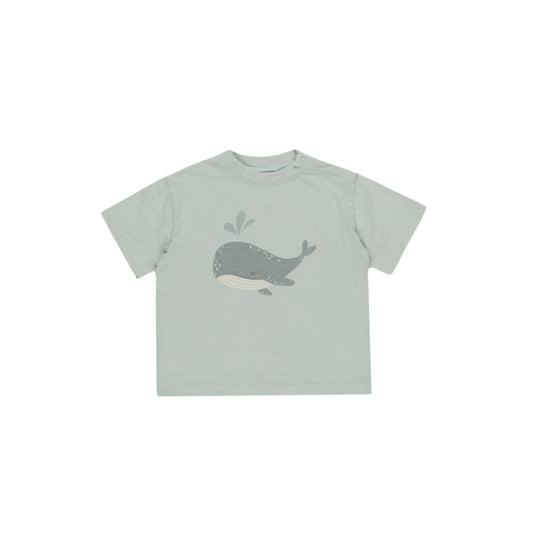 RELAXED TEE Whale coastal collection- evergreen piece