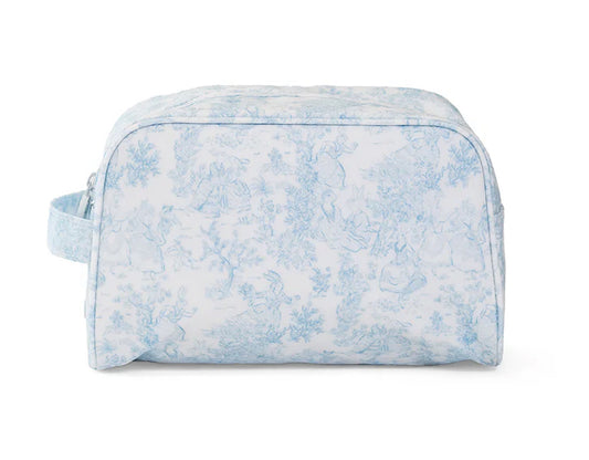 STOWAWAY Toiletry Bag - Bunny Toile Blue