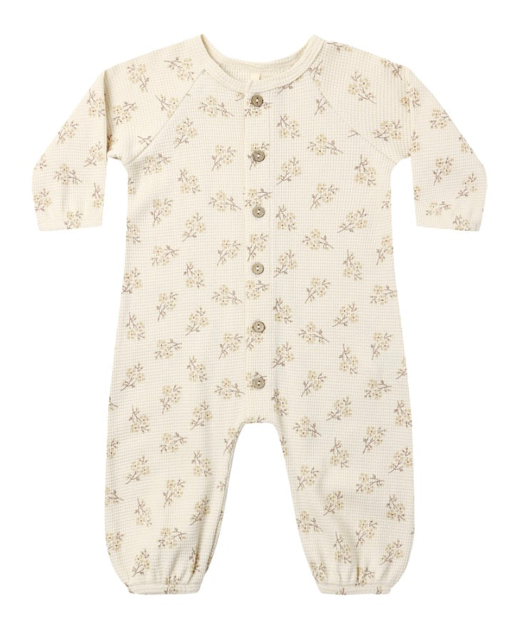 WAFFLE LONG SLEEVE JUMPSUIT MEADOW