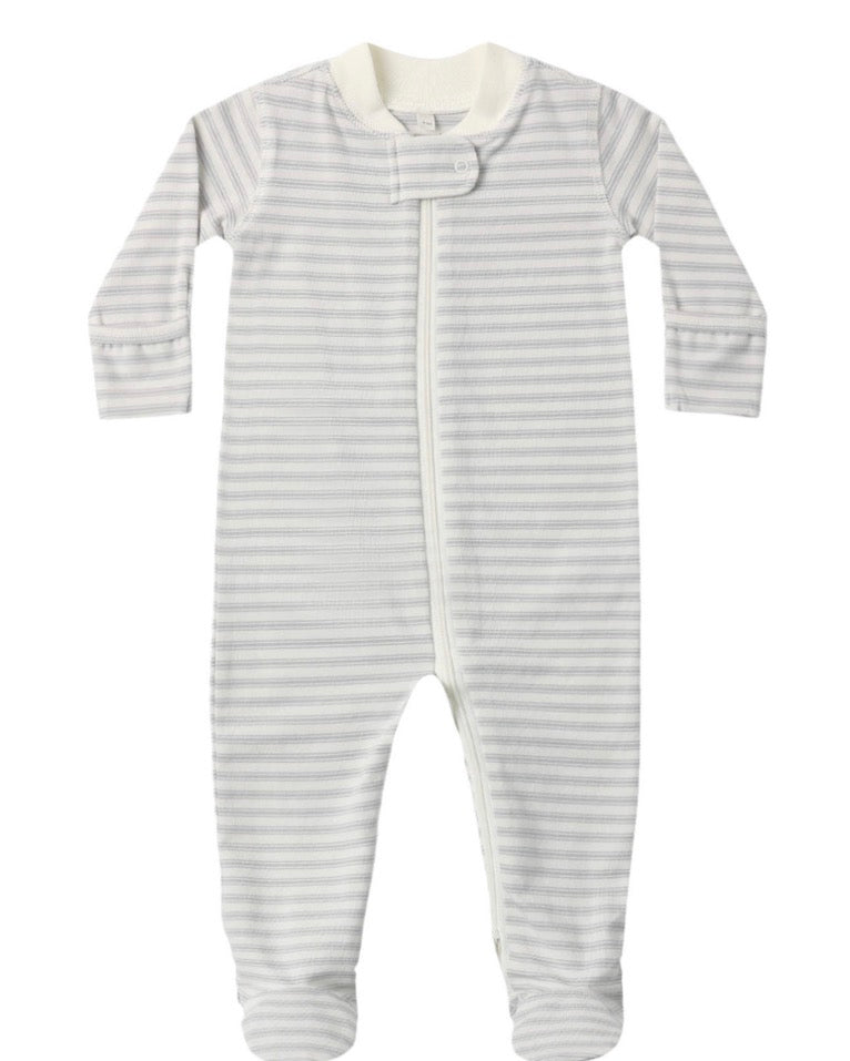 ZIP LONG SLEEVE SLEEPER FOOTIE CLOUD STRIPE