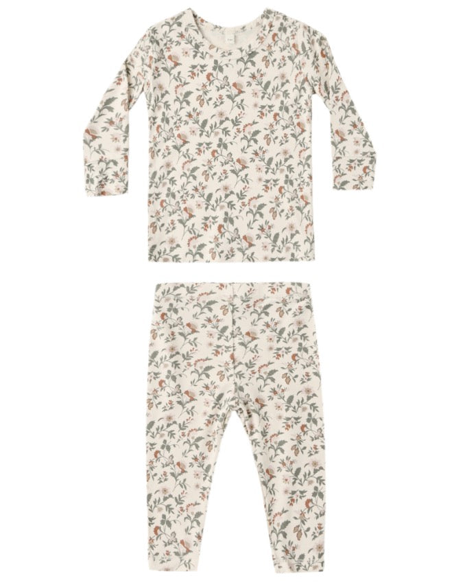 BAMBOO PAJAMA SET HOLIDAY FLORAL