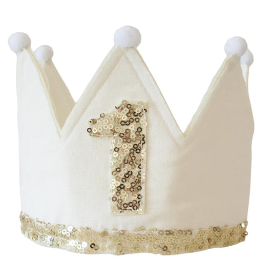 1st Birthday Crown Ivory