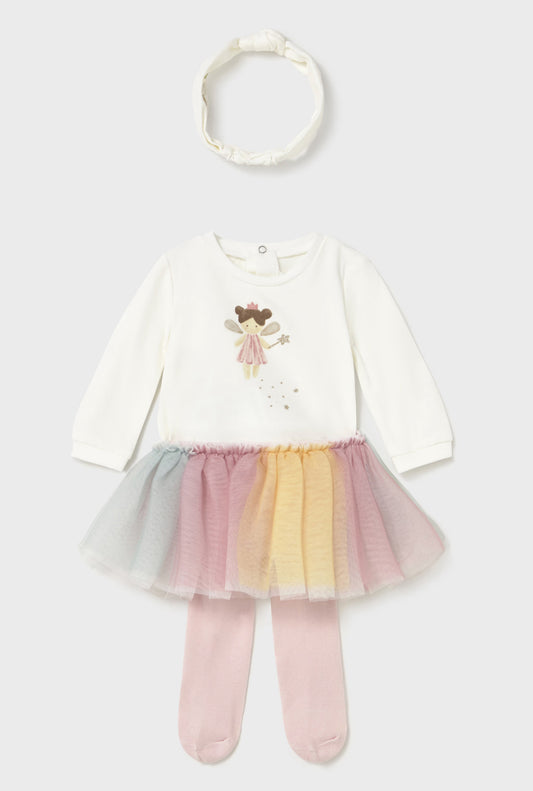 Fairy bodysuit and tutu tights with headband