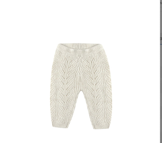HEATHERED OATMEAL KNIT PANT