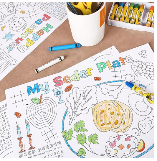 Passover Coloring & Games w/ Markers