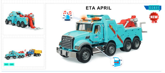 Bruder MACK Granite Recovery and Towing Truck w light and sounds