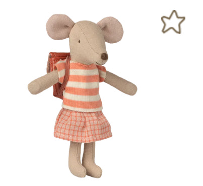 Tricycle mouse, Big sister - Coral magnet hands